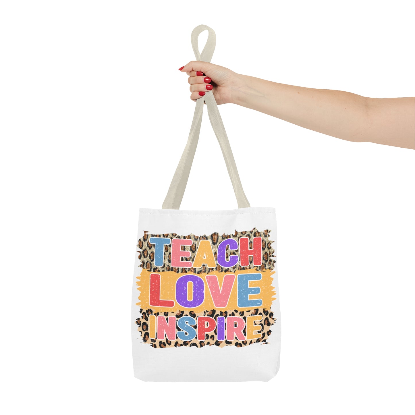 Teach Love Inspire - Kindergarten Teacher Tote Bag (AOP)