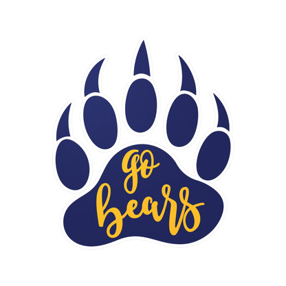 Gause Bears - Go Bears Bear Paw Kiss-Cut Vinyl Decals