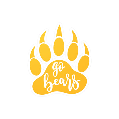 Gause Bears - Go Bears Bear Paw Kiss-Cut Vinyl Decals