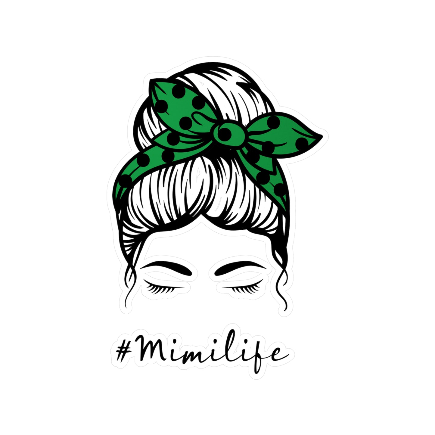 #MimiLife Messy Bun Kiss-Cut Vinyl Decals