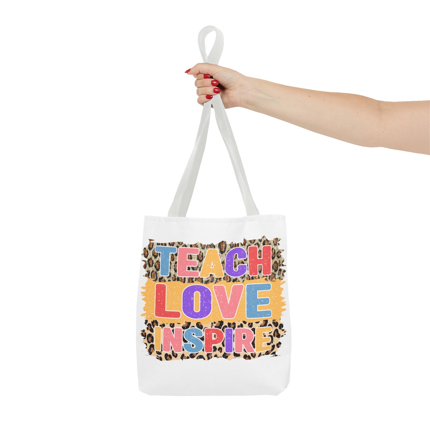 Teach Love Inspire - Kindergarten Teacher Tote Bag (AOP)