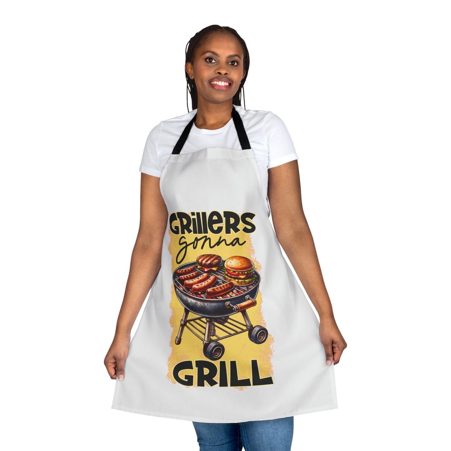 Grillers Gonna Grill BBQ - Funny Apron, 5-Color Straps (AOP)