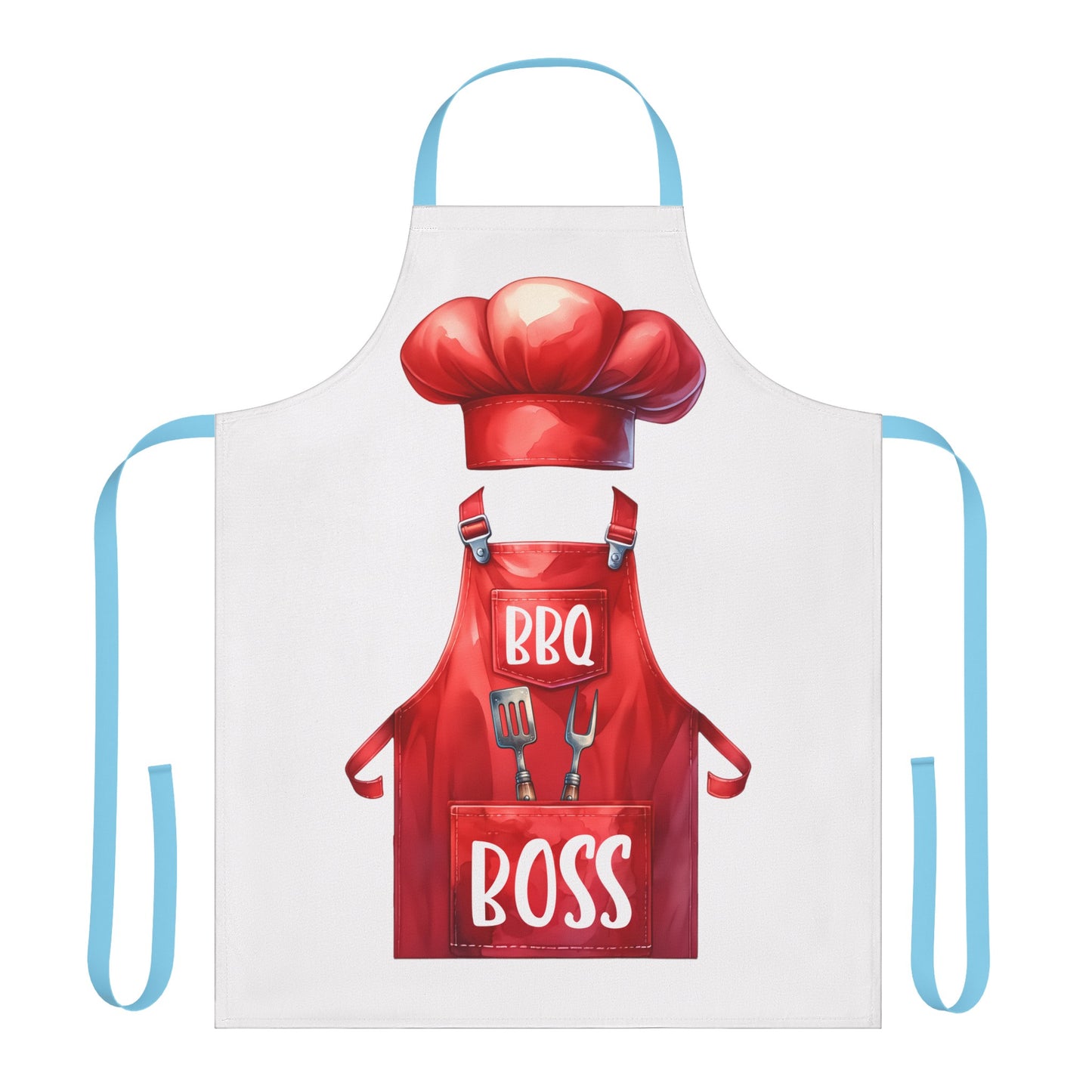 BBQ Boss Apron, 5-Color Straps (AOP)