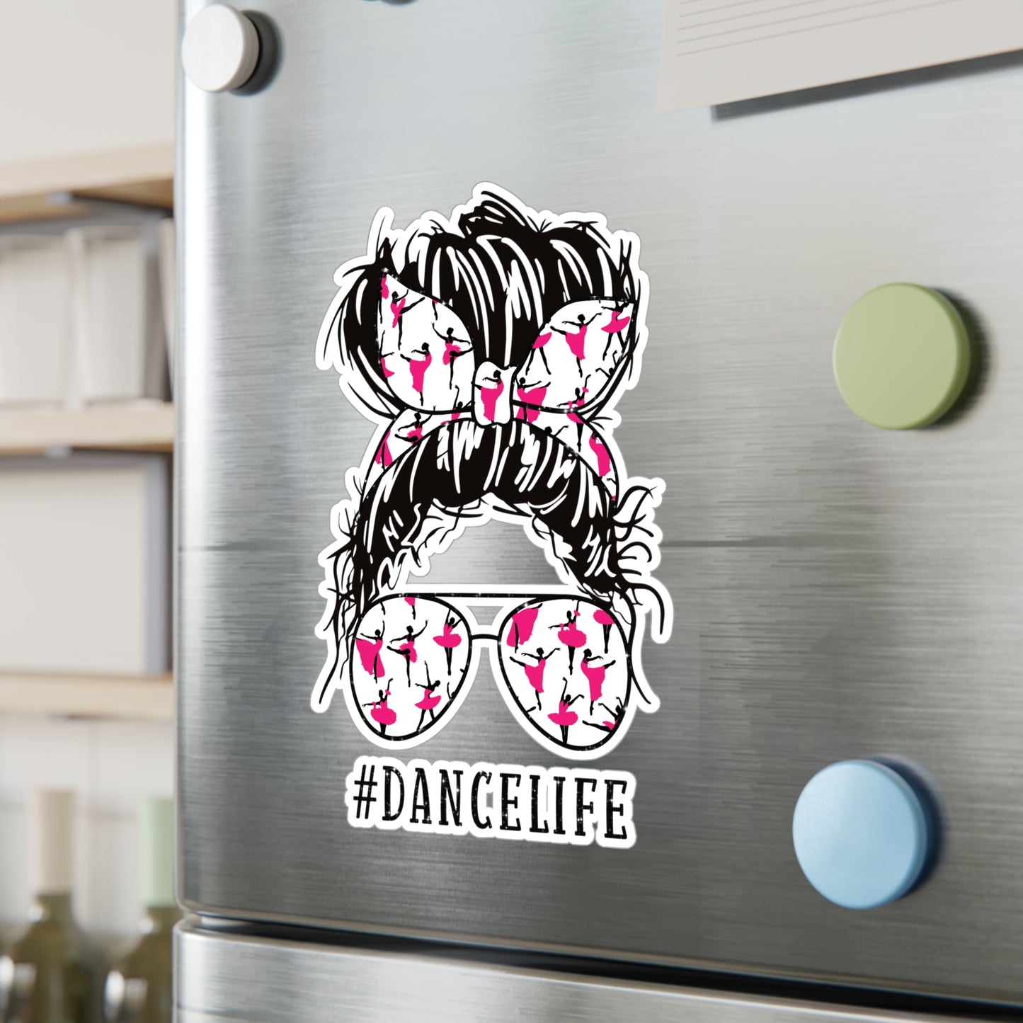 #DanceLife Messy Bun Kiss-Cut Vinyl Decals