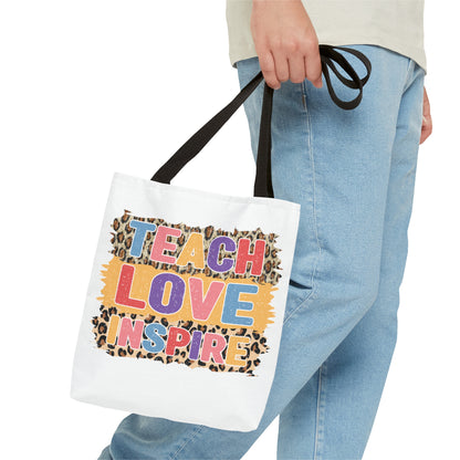 Teach Love Inspire - 4th Grade Teacher Tote Bag (AOP)