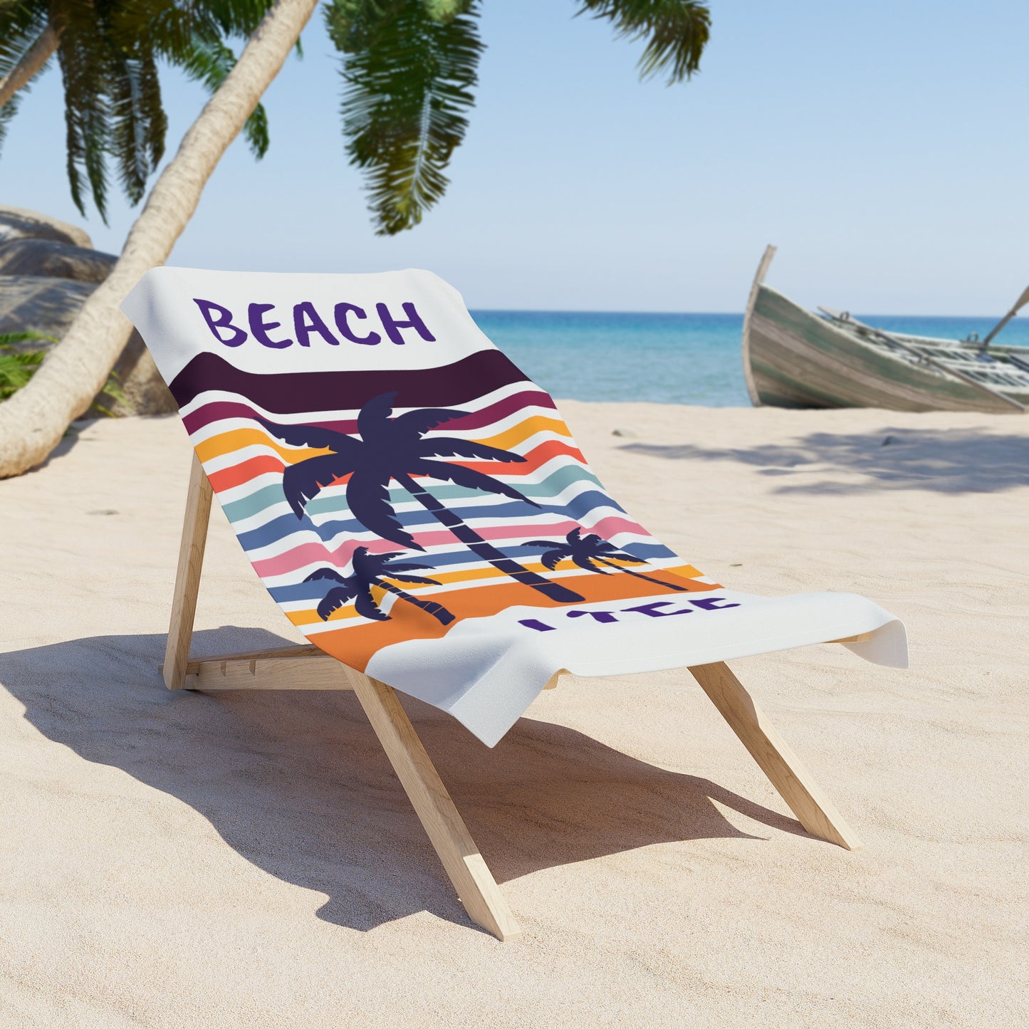 Beach Life Sunset Beach Towel