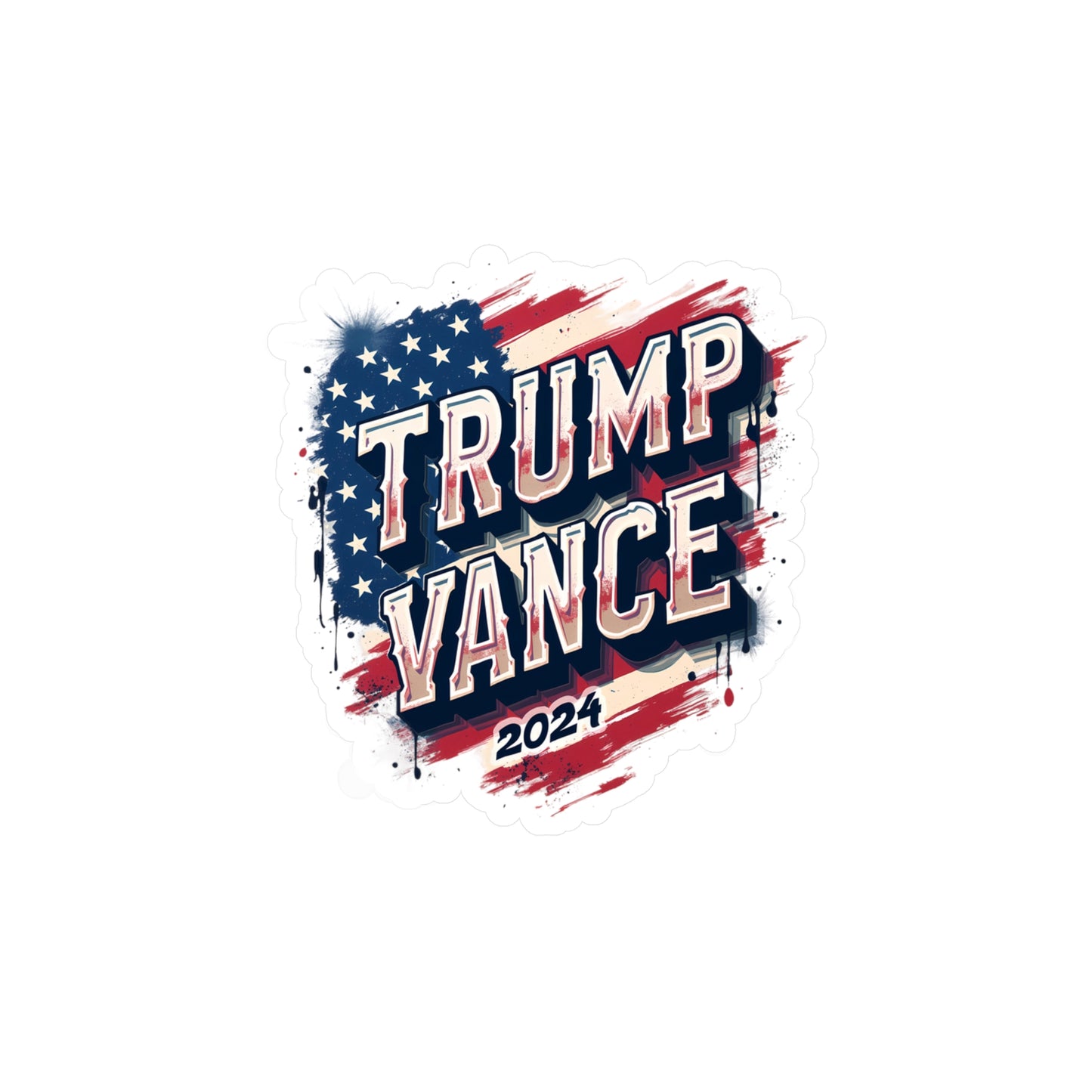 Trump Vance 2024 MAGA Kiss-Cut Vinyl Decals