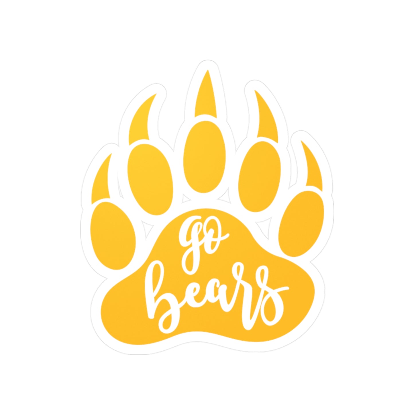 Gause Bears - Go Bears Bear Paw Kiss-Cut Vinyl Decals