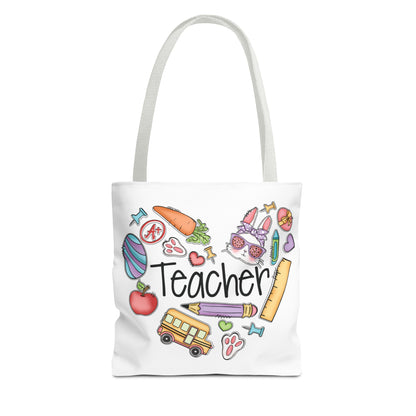 Teach Love Inspire Teacher Tote Bag (AOP)