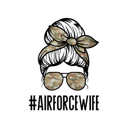 #AirForceWife Messy Bun Kiss-Cut Vinyl Decals