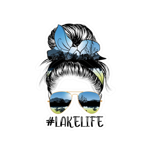 #LakeLife Messy Bun Kiss-Cut Vinyl Decal