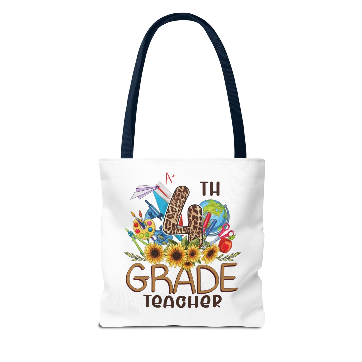 Teach Love Inspire - 4th Grade Teacher Tote Bag (AOP)