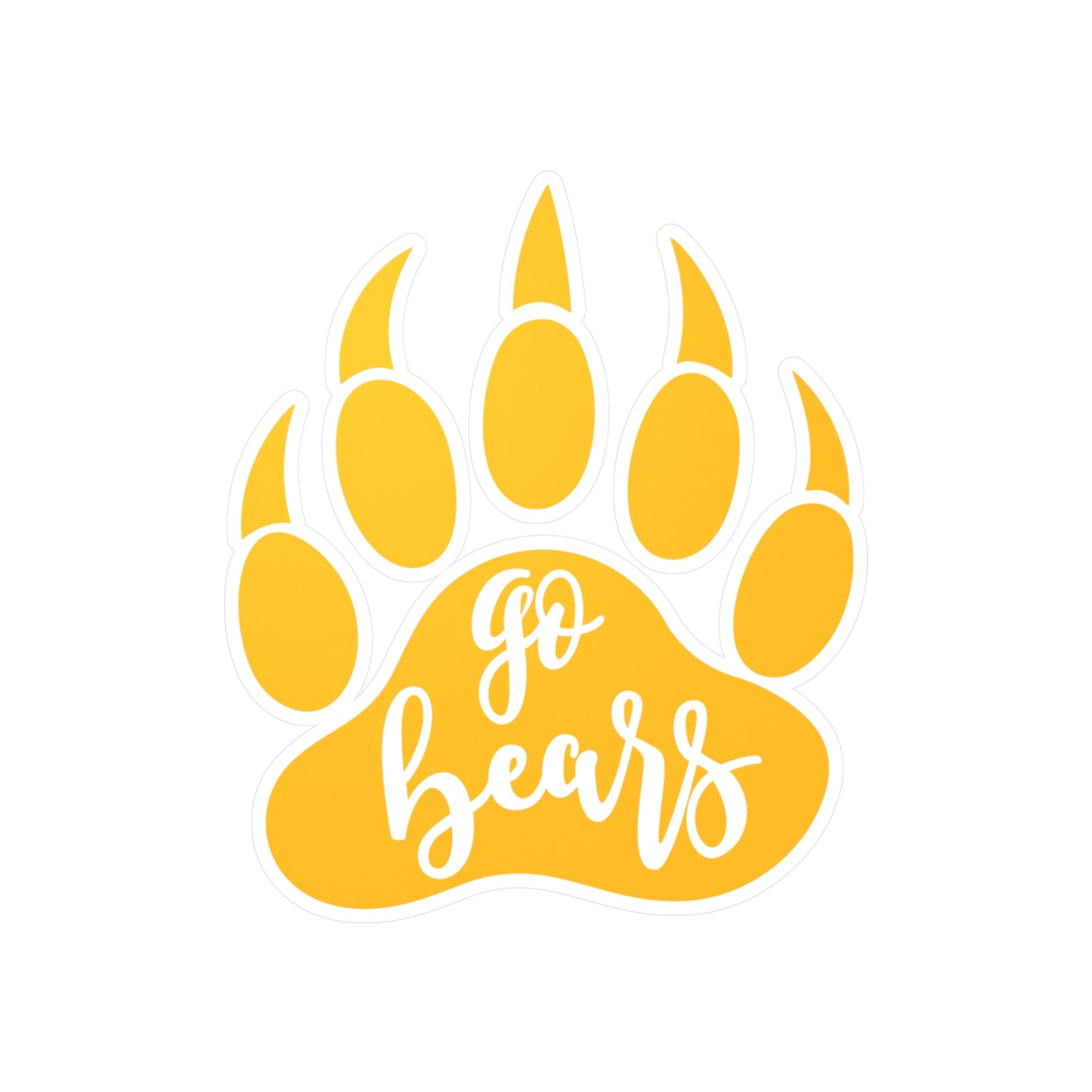 Gause Bears - Go Bears Bear Paw Kiss-Cut Vinyl Decals