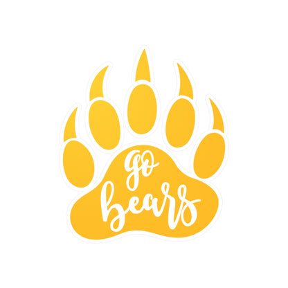 Gause Bears - Go Bears Bear Paw Kiss-Cut Vinyl Decals