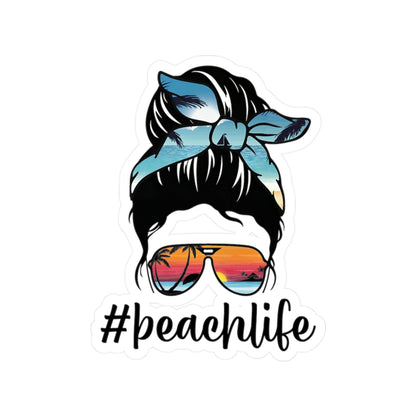 #BeachLife Messy Bun Kiss-Cut Vinyl Decals