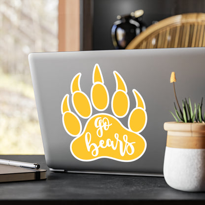 Gause Bears - Go Bears Bear Paw Kiss-Cut Vinyl Decals