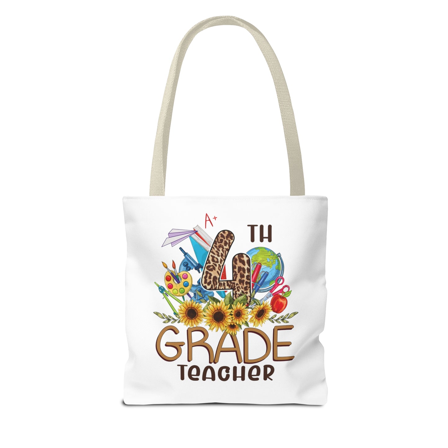 Teach Love Inspire - 4th Grade Teacher Tote Bag (AOP)