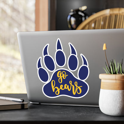 Gause Bears - Go Bears Bear Paw Kiss-Cut Vinyl Decals