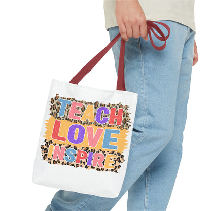 Teach Love Inspire - Kindergarten Teacher Tote Bag (AOP)