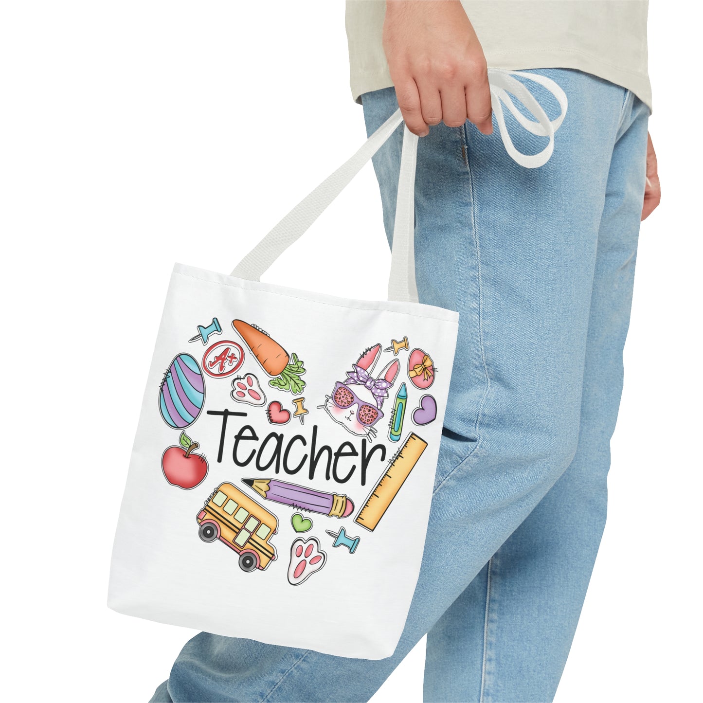 Teach Love Inspire Teacher Tote Bag (AOP)