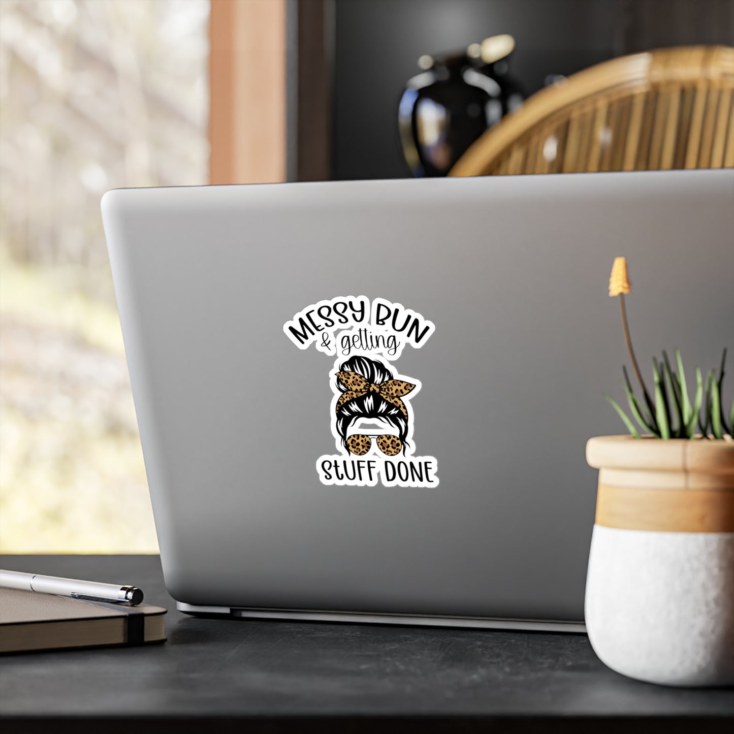 Messy Bun & Getting Stuff Done Kiss-Cut Vinyl Decal