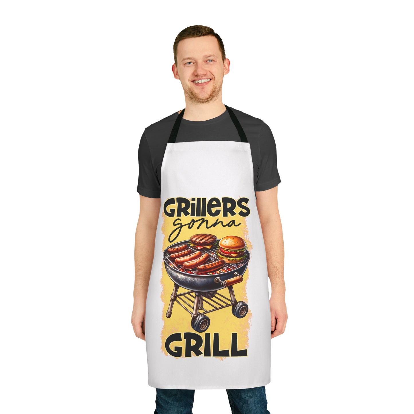 Grillers Gonna Grill BBQ - Funny Apron, 5-Color Straps (AOP)