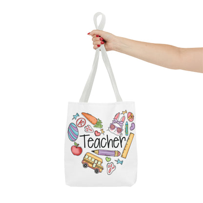 Teach Love Inspire Teacher Tote Bag (AOP)