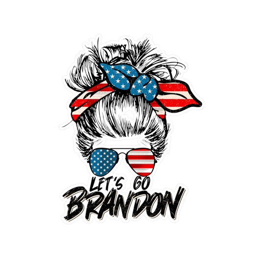 Let's Go Brandon MAGA Messy Bun Kiss-Cut Vinyl Decals