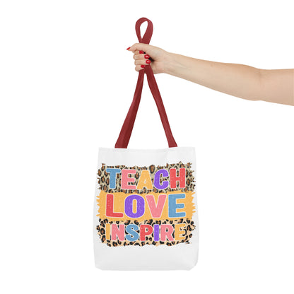 Teach Love Inspire - Kindergarten Teacher Tote Bag (AOP)