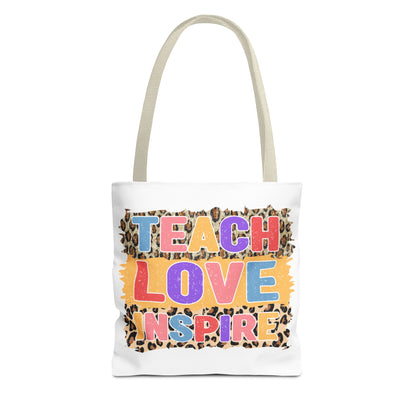 Teach Love Inspire - Kindergarten Teacher Tote Bag (AOP)