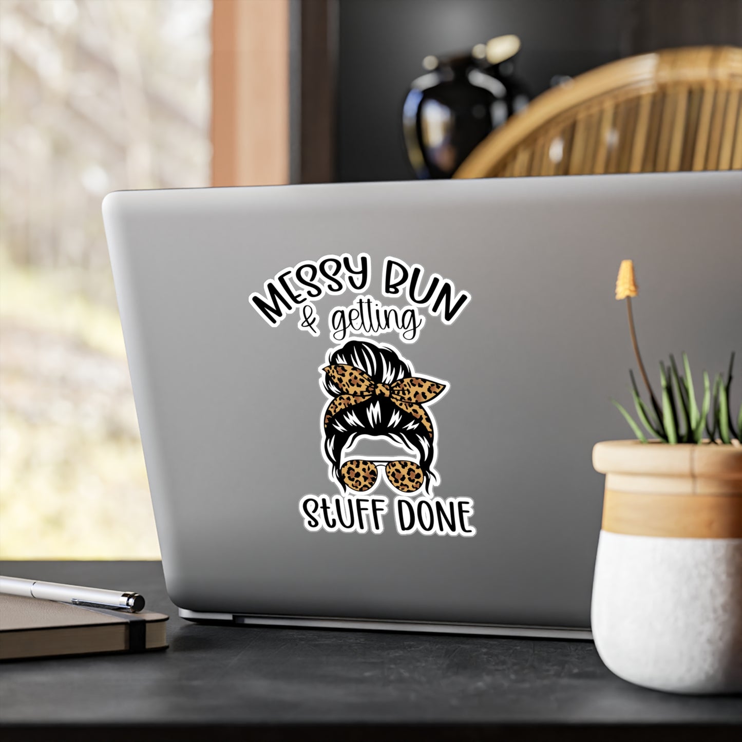 Messy Bun & Getting Stuff Done Kiss-Cut Vinyl Decal