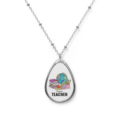 Blessed Teacher Oval Necklace