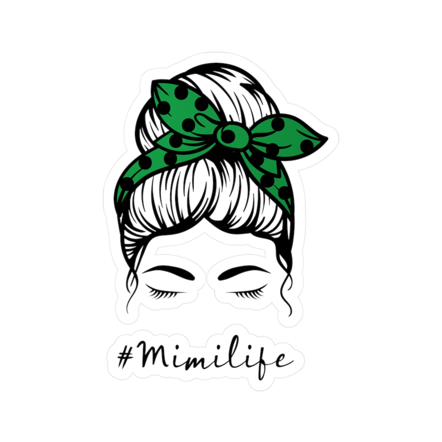 #MimiLife Messy Bun Kiss-Cut Vinyl Decals