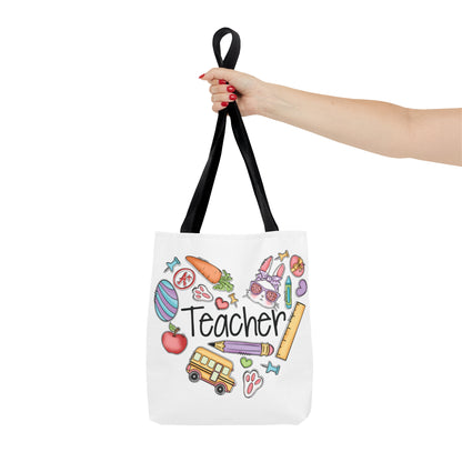 Teach Love Inspire Teacher Tote Bag (AOP)