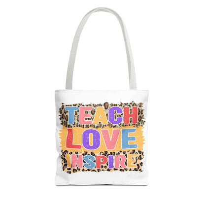 Teach Love Inspire - Kindergarten Teacher Tote Bag (AOP)