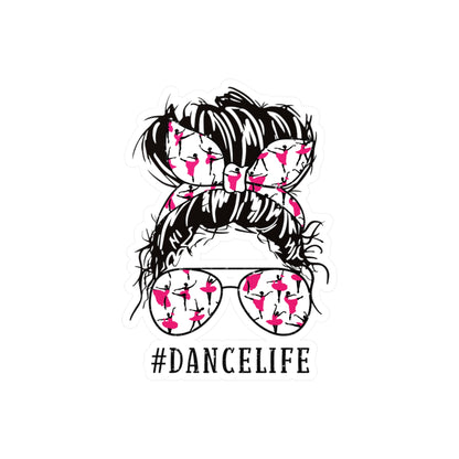 #DanceLife Messy Bun Kiss-Cut Vinyl Decals