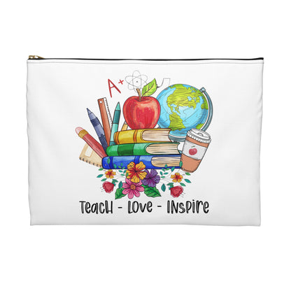 Teach Love Inspire - Teachers Change the World Accessory Pouch