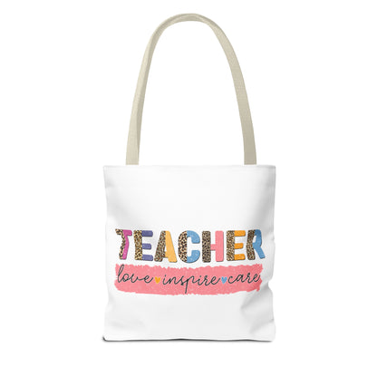 It's a Good Day to Teach Tiny Humans - Teacher Love Inspire Care Tote Bag (AOP)