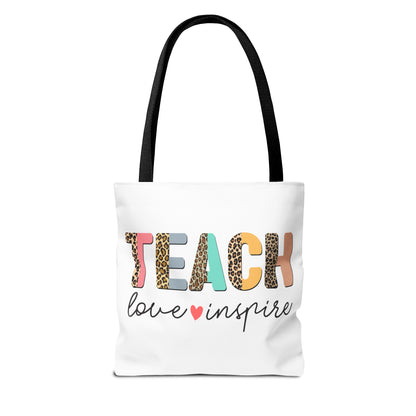 Teach Love Inspire - Teacher Life Tote Bag (AOP)