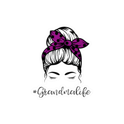 #GrandmaLife Messy Bun Kiss-Cut Vinyl Decals