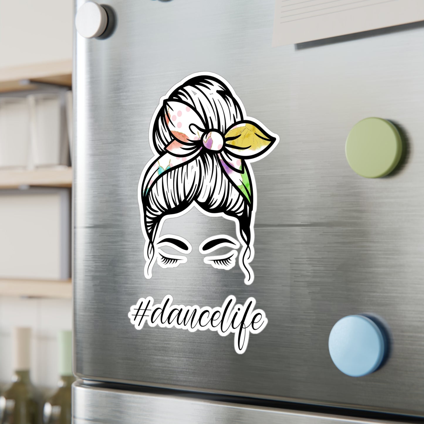 #DanceLife Messy Bun Kiss-Cut Vinyl Decals