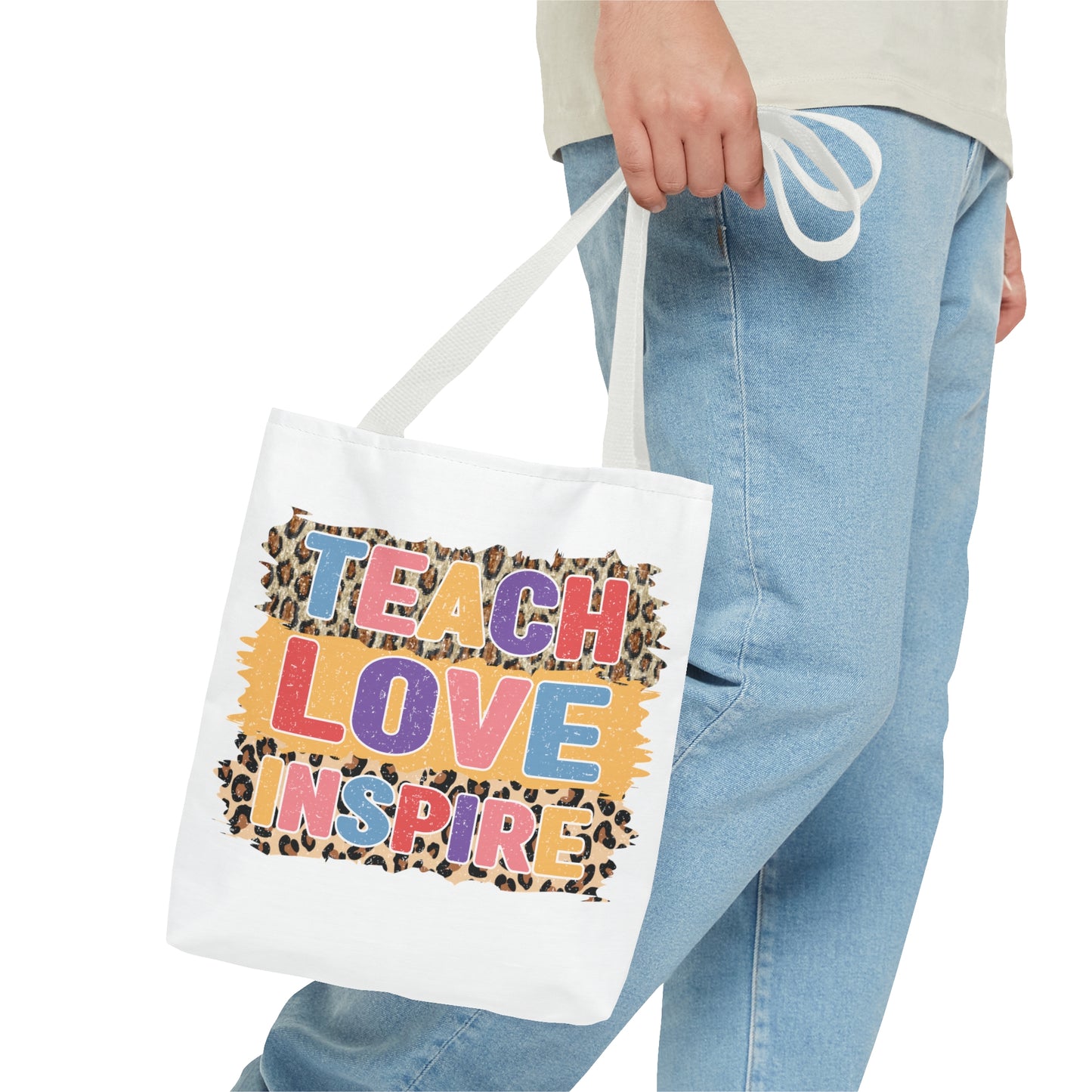 Teach Love Inspire - 3rd Grade Teacher Tote Bag (AOP)