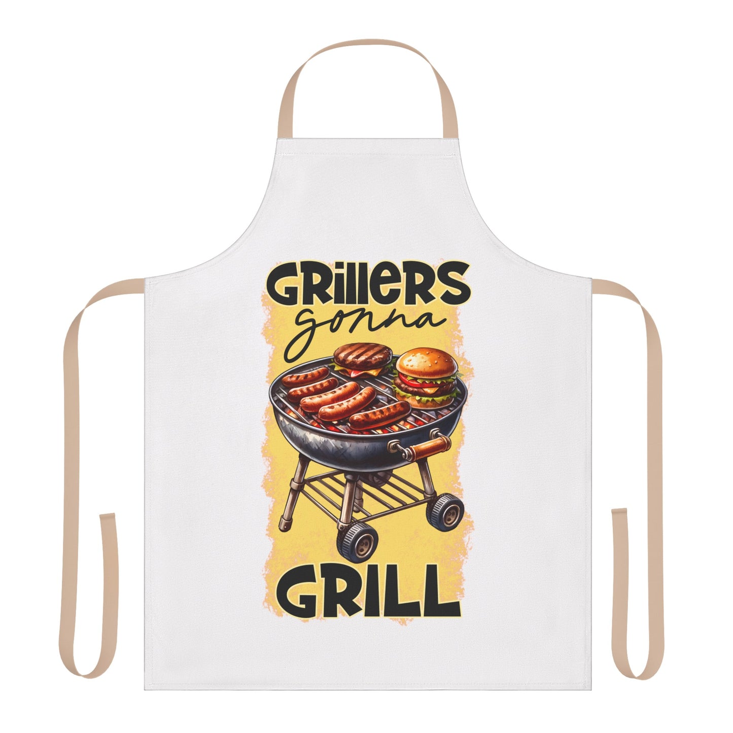 Grillers Gonna Grill BBQ - Funny Apron, 5-Color Straps (AOP)