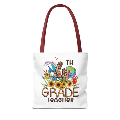 Teach Love Inspire - 4th Grade Teacher Tote Bag (AOP)