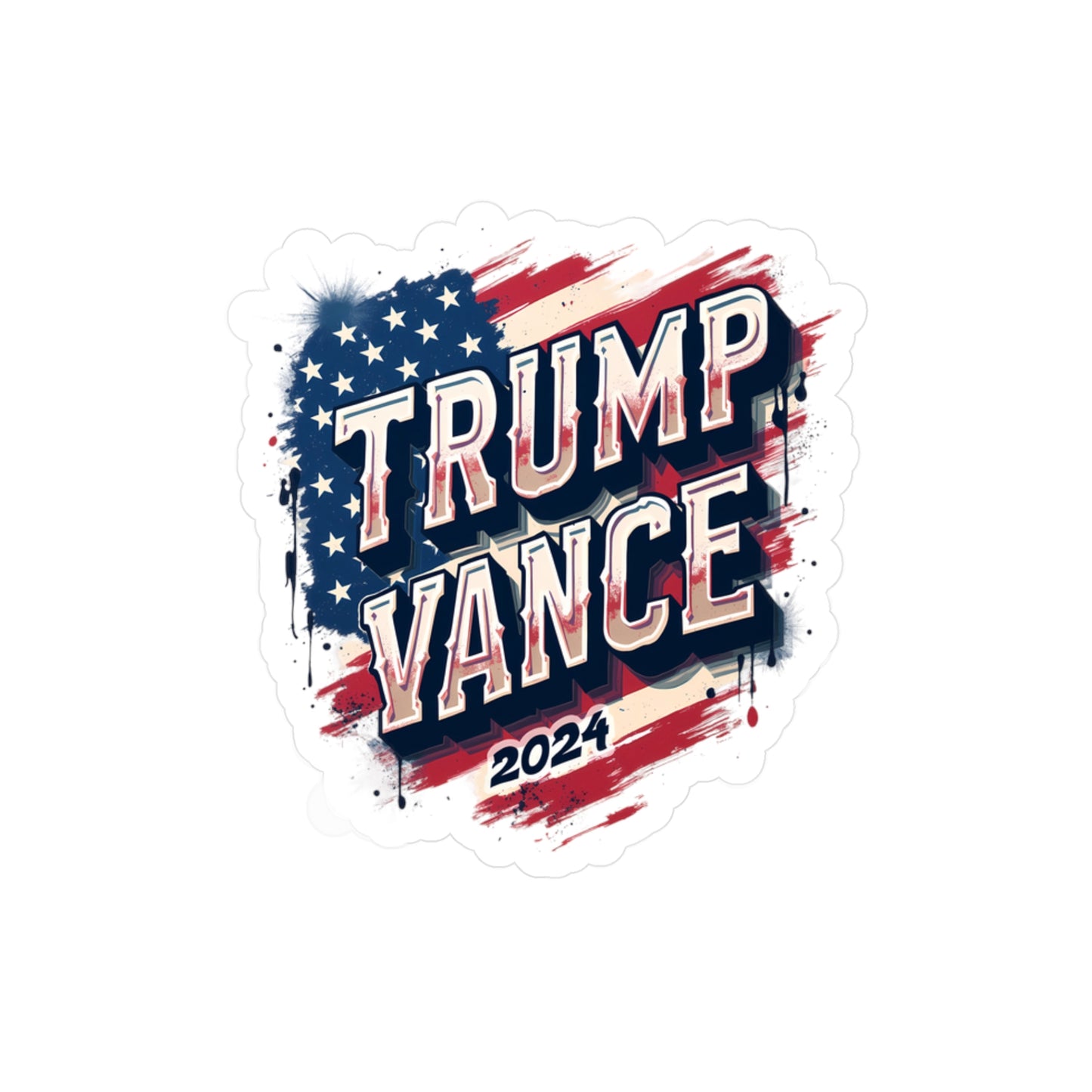 Trump Vance 2024 MAGA Kiss-Cut Vinyl Decals