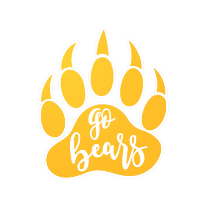 Gause Bears - Go Bears Bear Paw Kiss-Cut Vinyl Decals