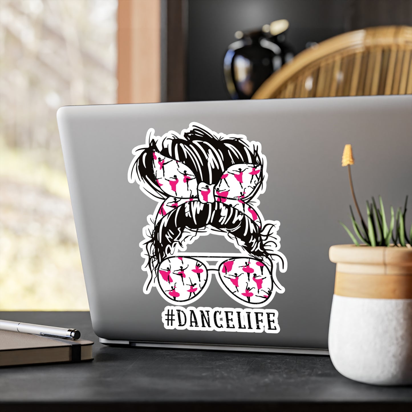 #DanceLife Messy Bun Kiss-Cut Vinyl Decals