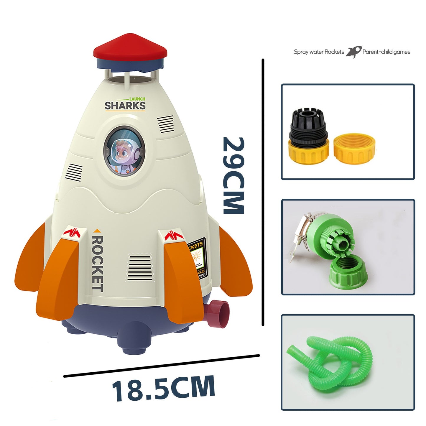 Kids Space Rocket Sprinkler Spinner