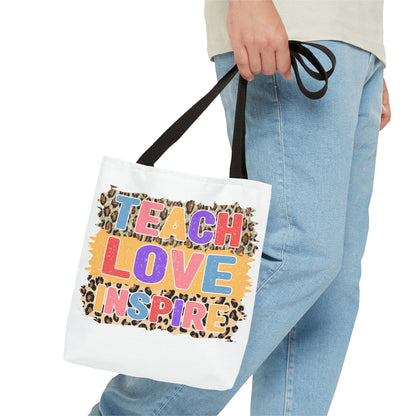 Teach Love Inspire - Kindergarten Teacher Tote Bag (AOP)