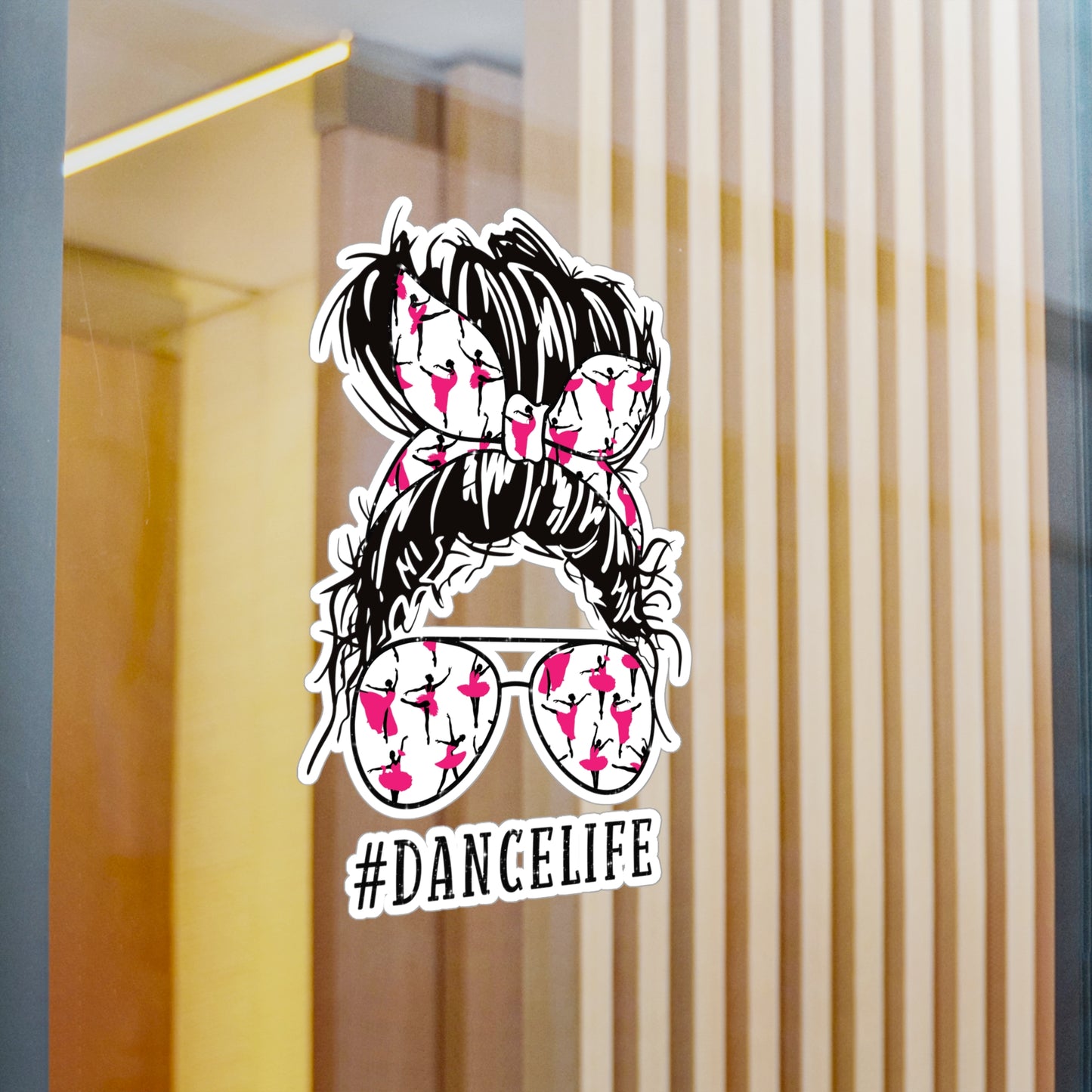 #DanceLife Messy Bun Kiss-Cut Vinyl Decals